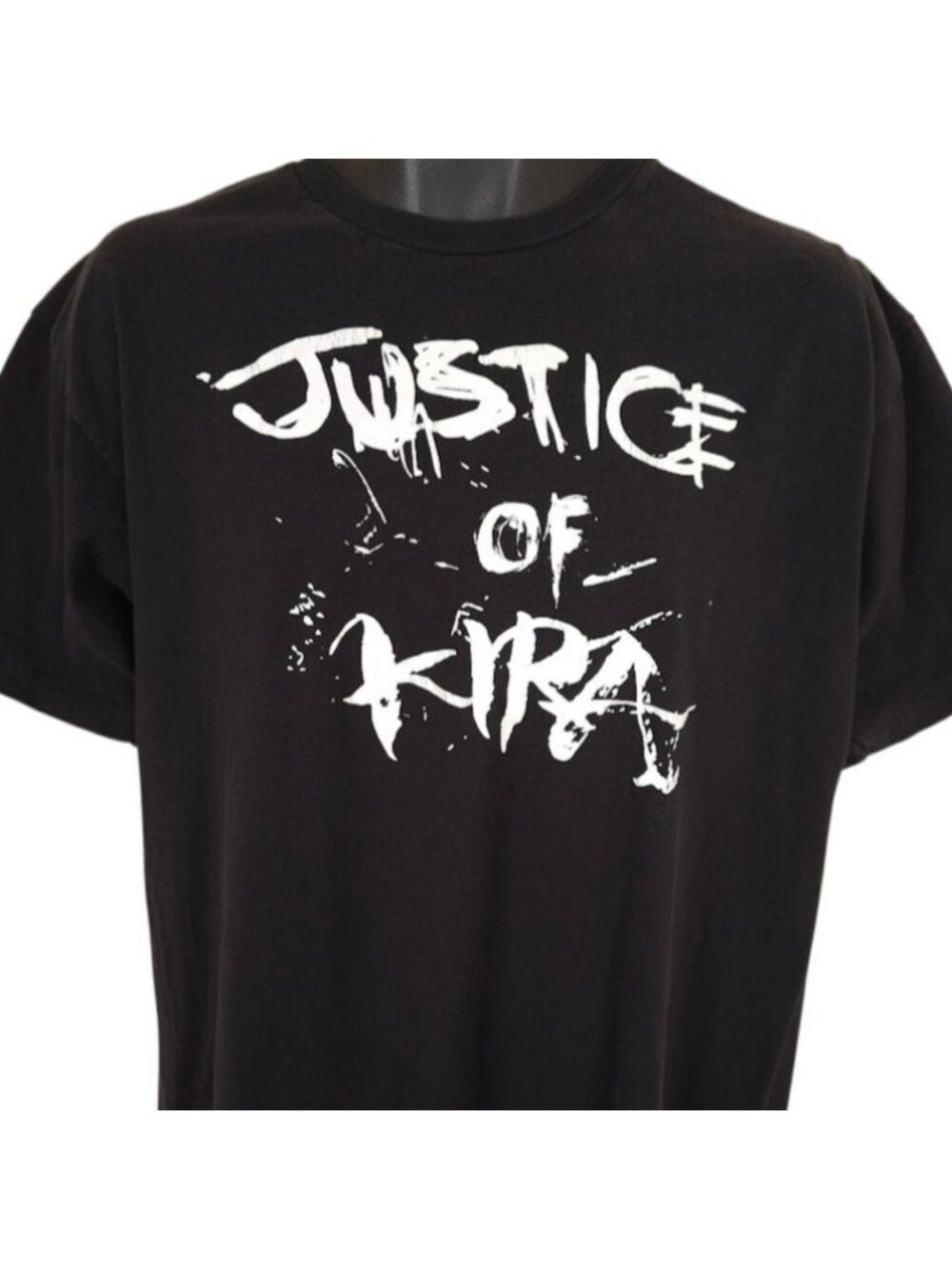 Death Note T Shirt Mens Size XL Black Justice Of Kira Japanese Manga Series